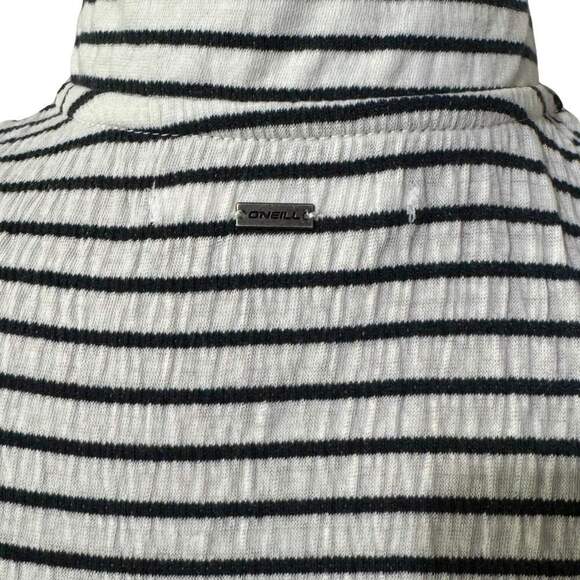 O'NEILL Slate Allina Stripe Zip Up Tank Top Top Navy Skimmer Cropped NWT Large - Picture 6 of 9